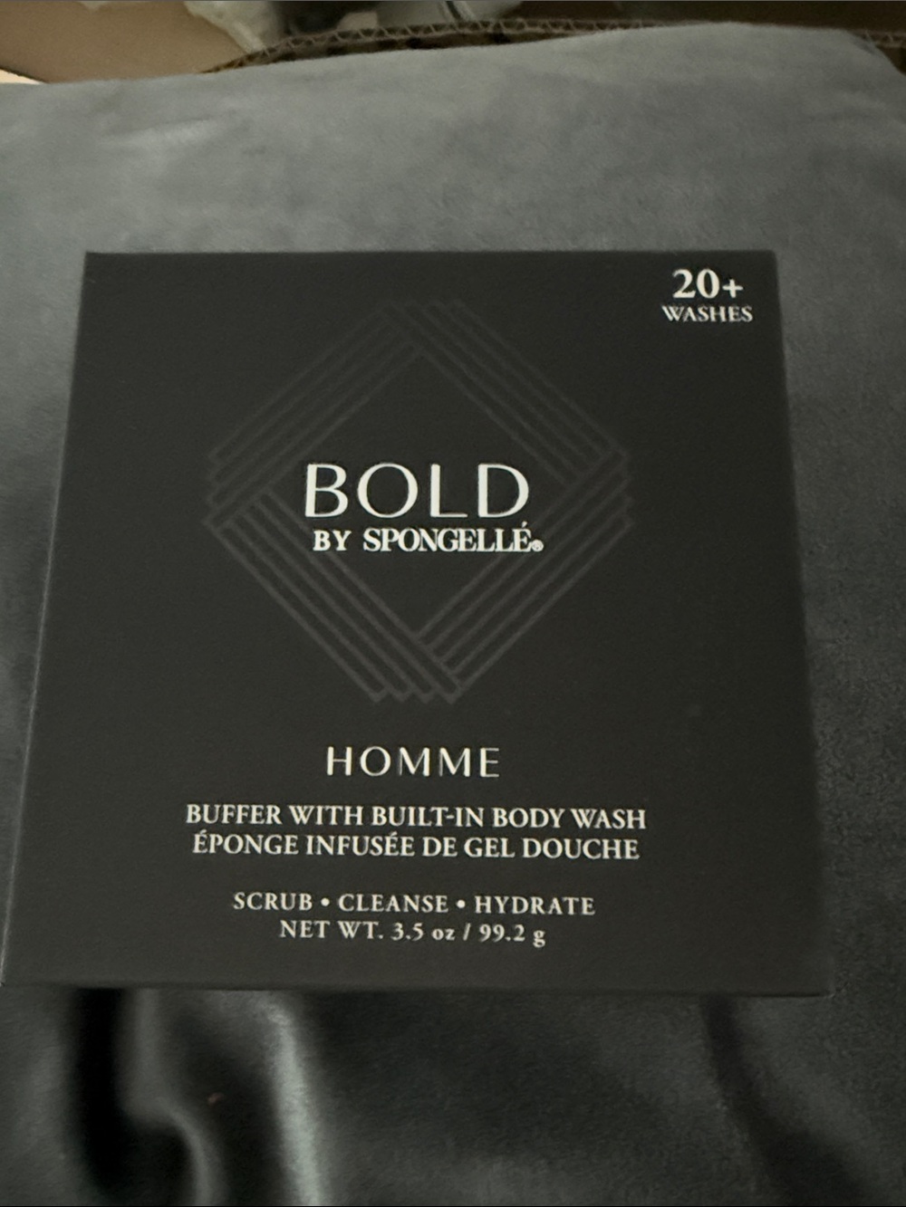 Spongelle Homme Buffer with Built-In Body Wash — Black